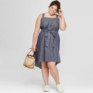 1X Plus Size Ava Viv soft lightweight denim dress NWT